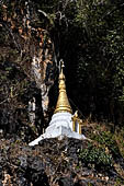 Inle Lake Myanmar. Pindaya, the famous Shwe Oo Min pagoda. The entrance of the cave.